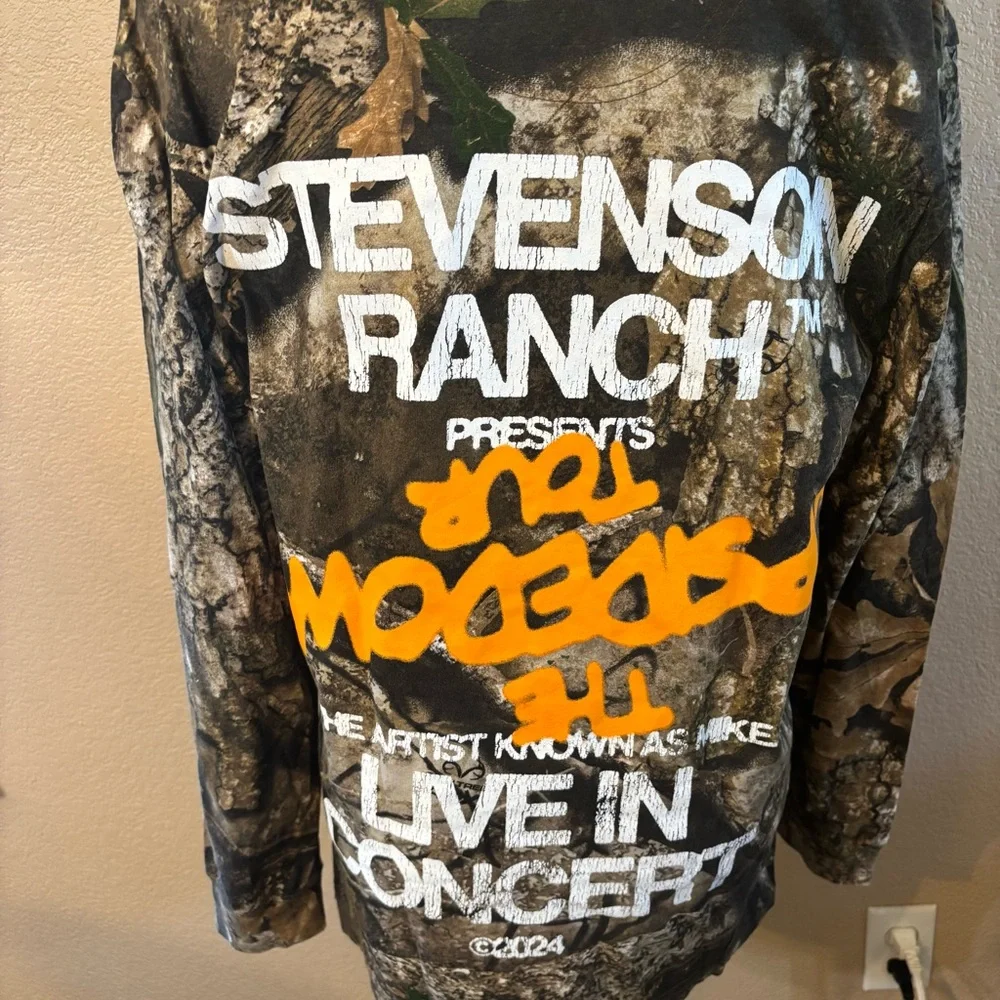 NEW Stevenson Ranch Tee Med Camo Long Slv Brown/Green Unisex Realtree APX Cotton - Picture 7 of 16
